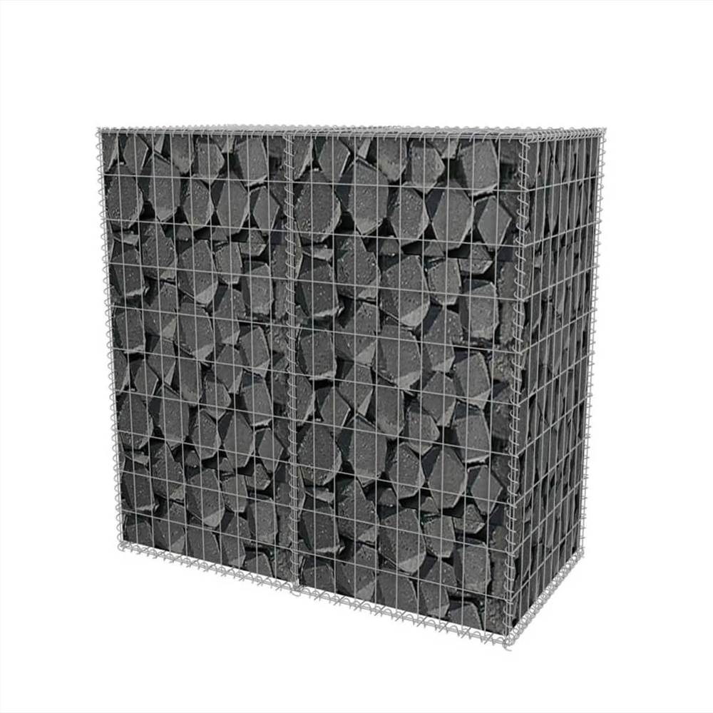 Gabion Basket Galvanised Steel 100x50x100 cm Gabion Basket Galvanised Steel 100x50x100 Cm -Room Gabion Basket Galvanised Steel 100x50x100 cm 442243 2