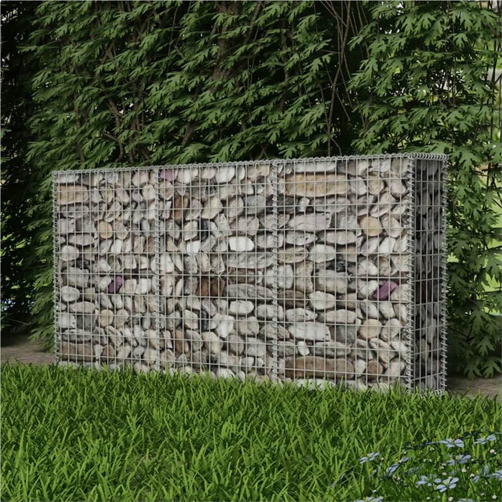 Gabion Basket Galvanised Steel 200x30x100 cm Gabion Basket Galvanised Steel 200x30x100 Cm -Room Gabion Basket Galvanised Steel 200x30x100 cm 453950 1