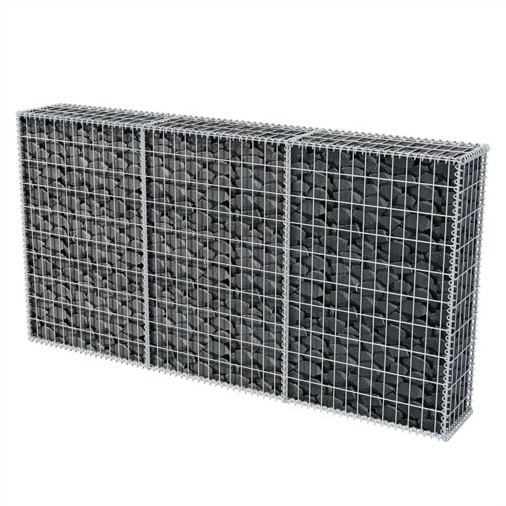 Gabion Basket Galvanised Steel 200x30x100 cm Gabion Basket Galvanised Steel 200x30x100 Cm -Room Gabion Basket Galvanised Steel 200x30x100 cm 453950 2