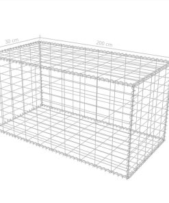 Gabion Basket Galvanised Steel 200x30x100 Cm 7 Gabion Basket Galvanised Steel 200x30x100 Cm -Room Gabion Basket Galvanised Steel 200x30x100 cm 453950 5