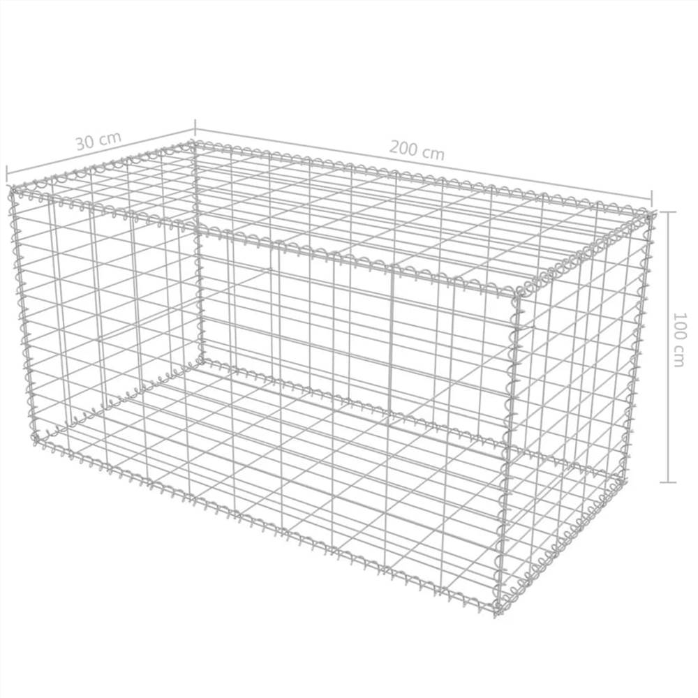 Gabion Basket Galvanised Steel 200x30x100 cm Gabion Basket Galvanised Steel 200x30x100 Cm -Room Gabion Basket Galvanised Steel 200x30x100 cm 453950 5