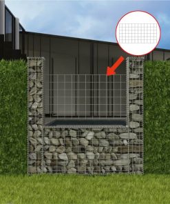 Gabion Basket U-Shape Galvanised Steel 160x20x150 Cm