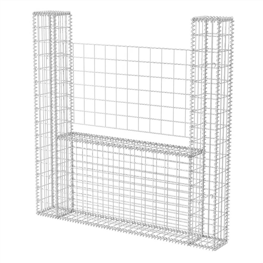 Gabion Basket U-Shape Galvanised Steel 160x20x150 cm Gabion Basket U-Shape Galvanised Steel 160x20x150 Cm -Room Gabion Basket U Shape Galvanised Steel 160x20x150 cm 446038 1