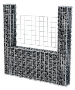 Gabion Basket U-Shape Galvanised Steel 160x20x150 Cm 4 Gabion Basket U-Shape Galvanised Steel 160x20x150 Cm -Room Gabion Basket U Shape Galvanised Steel 160x20x150 cm 446038 2