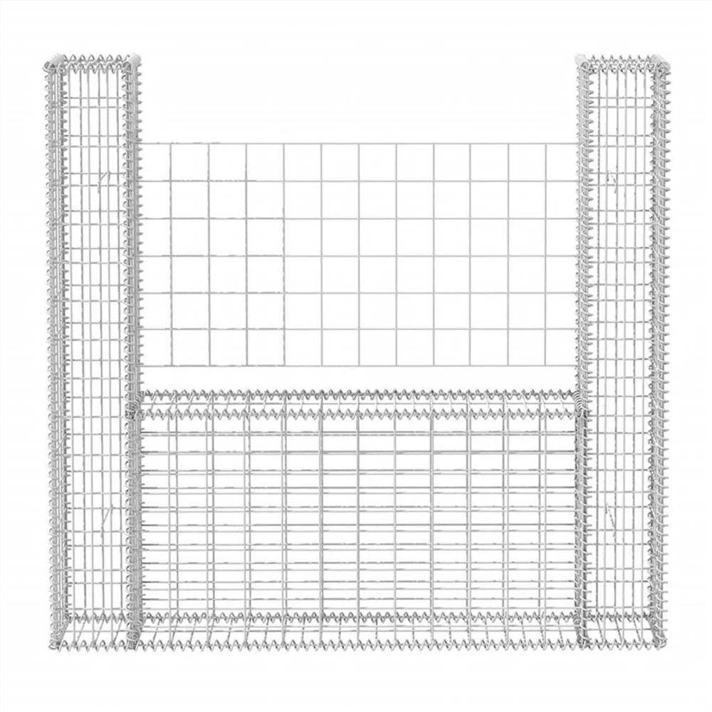 Gabion Basket U-Shape Galvanised Steel 160x20x150 cm Gabion Basket U-Shape Galvanised Steel 160x20x150 Cm -Room Gabion Basket U Shape Galvanised Steel 160x20x150 cm 446038 3