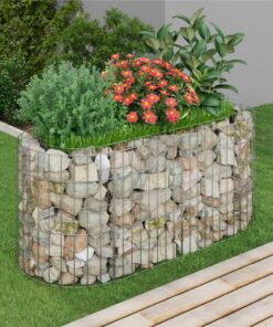 Gabion Raised Bed Galvanised Iron 120x50x50 Cm