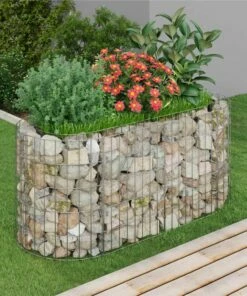 Gabion Raised Bed Galvanised Iron 120x50x50 Cm