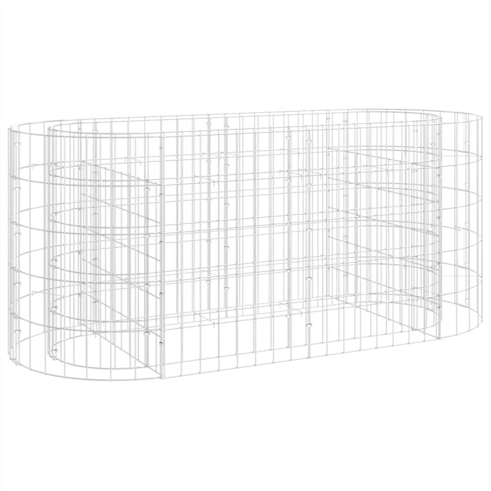 Gabion Raised Bed Galvanised Iron 120x50x50 cm Gabion Raised Bed Galvanised Iron 120x50x50 Cm -Room Gabion Raised Bed Galvanised Iron 120x50x50 cm 513254 1