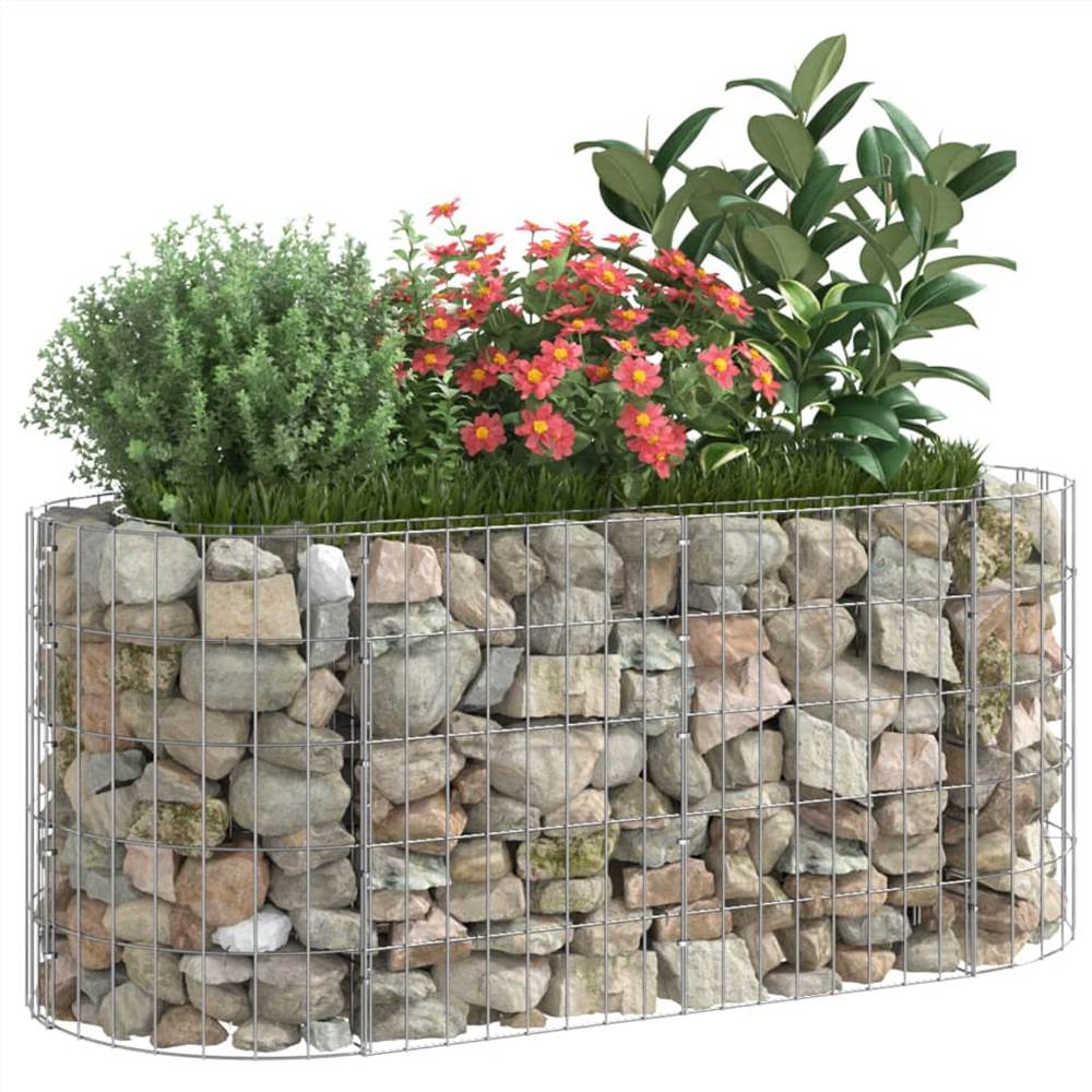 Gabion Raised Bed Galvanised Iron 120x50x50 cm Gabion Raised Bed Galvanised Iron 120x50x50 Cm -Room Gabion Raised Bed Galvanised Iron 120x50x50 cm 513254 2