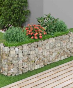 Gabion Raised Bed Galvanised Iron 190x50x50 Cm