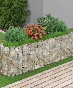 Gabion Raised Bed Galvanised Iron 190x50x50 Cm
