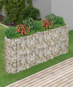 Gabion Raised Bed Galvanised Iron 260x50x100 Cm