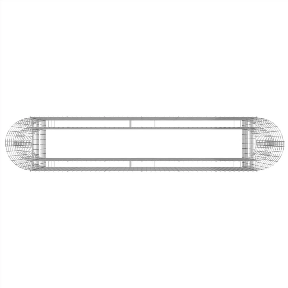 Gabion Raised Bed Galvanised Iron 260x50x100 Cm - Image 5