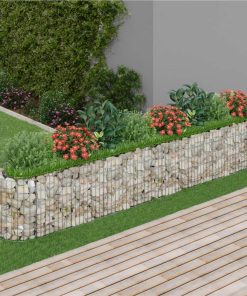 Gabion Raised Bed Galvanised Iron 330x50x50 Cm