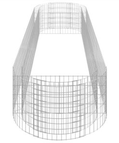 Gabion Raised Bed Galvanised Iron 400x100x50 Cm -Room Gabion Raised Bed Galvanised Iron 400x100x50 cm 515965 4