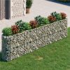 Gabion Raised Bed Galvanised Iron 400x50x100 Cm -Room Gabion Raised Bed Galvanised Iron 400x50x100 cm 515700 0