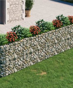 Gabion Raised Bed Galvanised Iron 400x50x100 Cm
