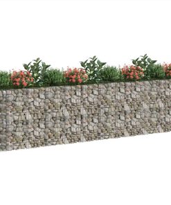 Gabion Raised Bed Galvanised Iron 400x50x100 Cm -Room Gabion Raised Bed Galvanised Iron 400x50x100 cm 515700 2
