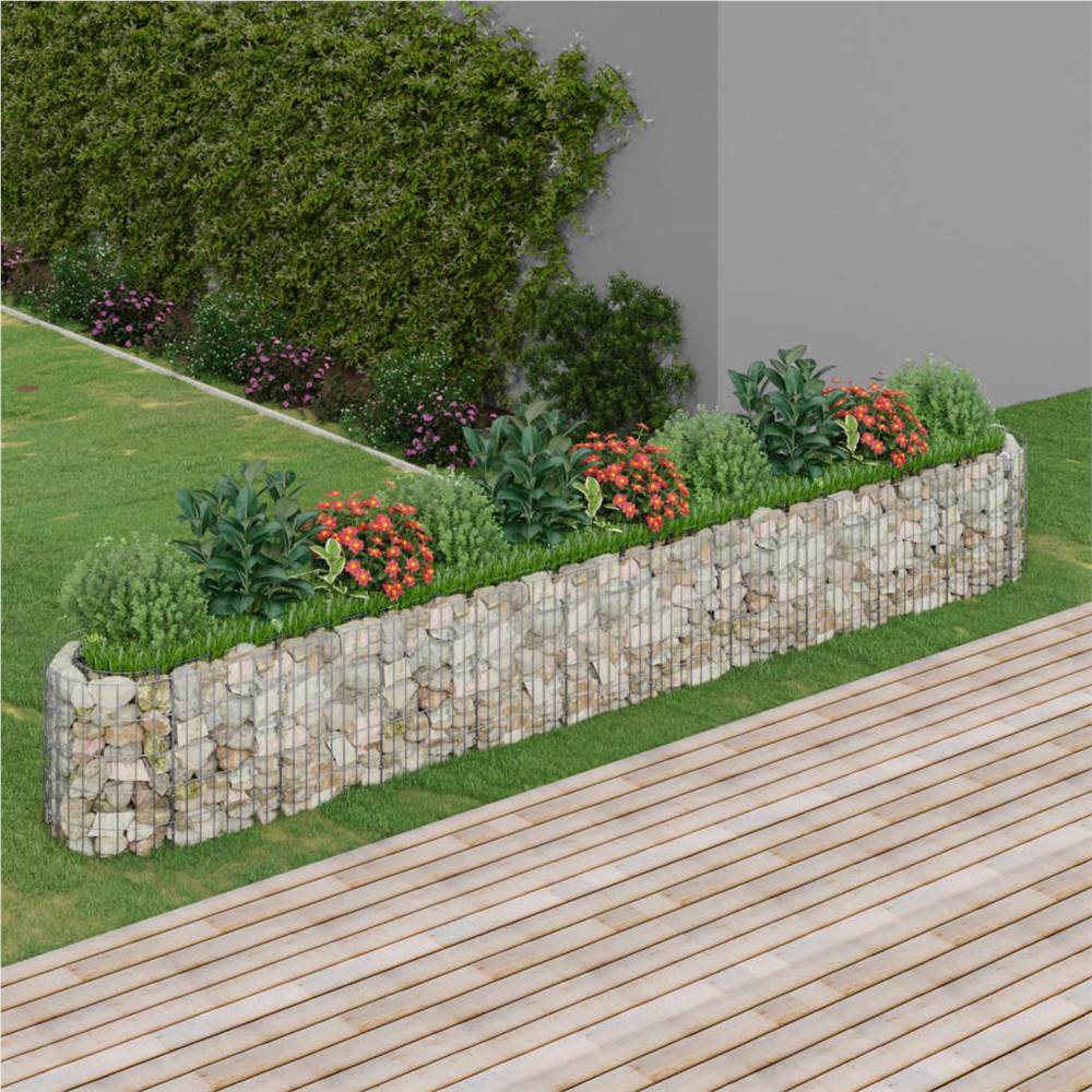 Gabion Raised Bed Galvanised Iron 400x50x50 cm Gabion Raised Bed Galvanised Iron 400x50x50 Cm -Room Gabion Raised Bed Galvanised Iron 400x50x50 cm 513263 0