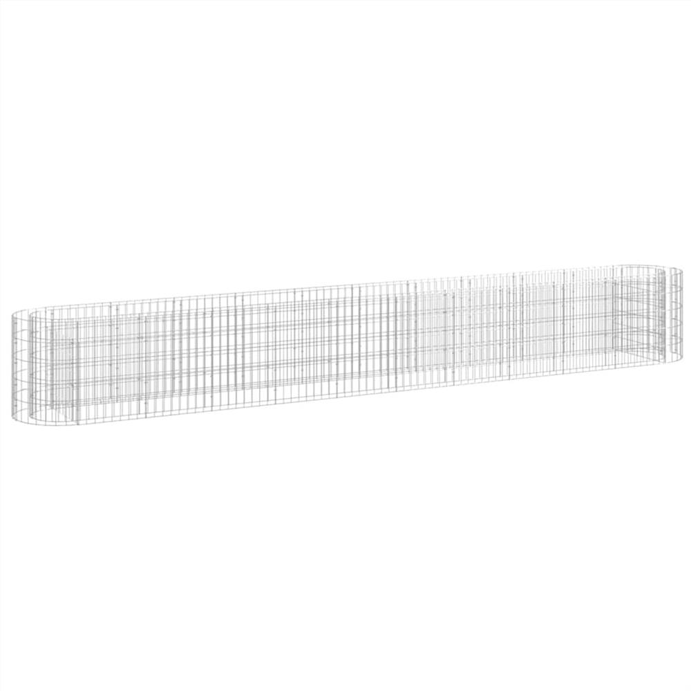 Gabion Raised Bed Galvanised Iron 400x50x50 cm Gabion Raised Bed Galvanised Iron 400x50x50 Cm -Room Gabion Raised Bed Galvanised Iron 400x50x50 cm 513263 1