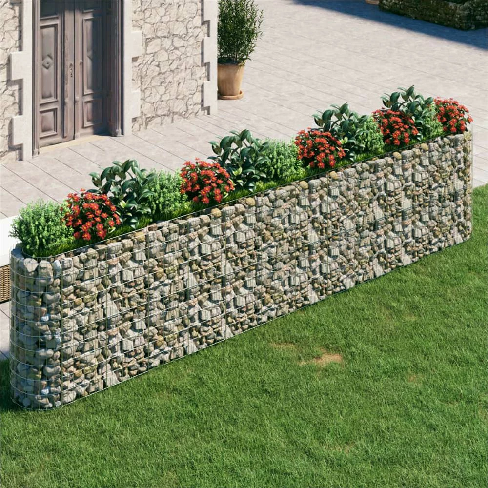 Gabion Raised Bed Galvanised Iron 470x50x100 Cm