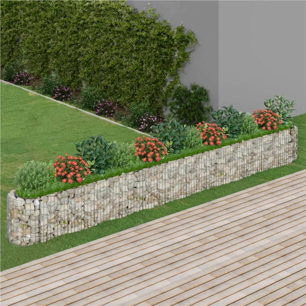 Gabion Raised Bed Galvanised Iron 470x50x50 Cm