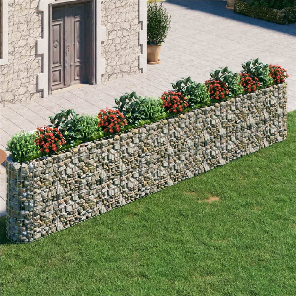 Gabion Raised Bed Galvanised Iron 540x50x100 cm Gabion Raised Bed Galvanised Iron 540x50x100 Cm -Room Gabion Raised Bed Galvanised Iron 540x50x100 cm 515683 0