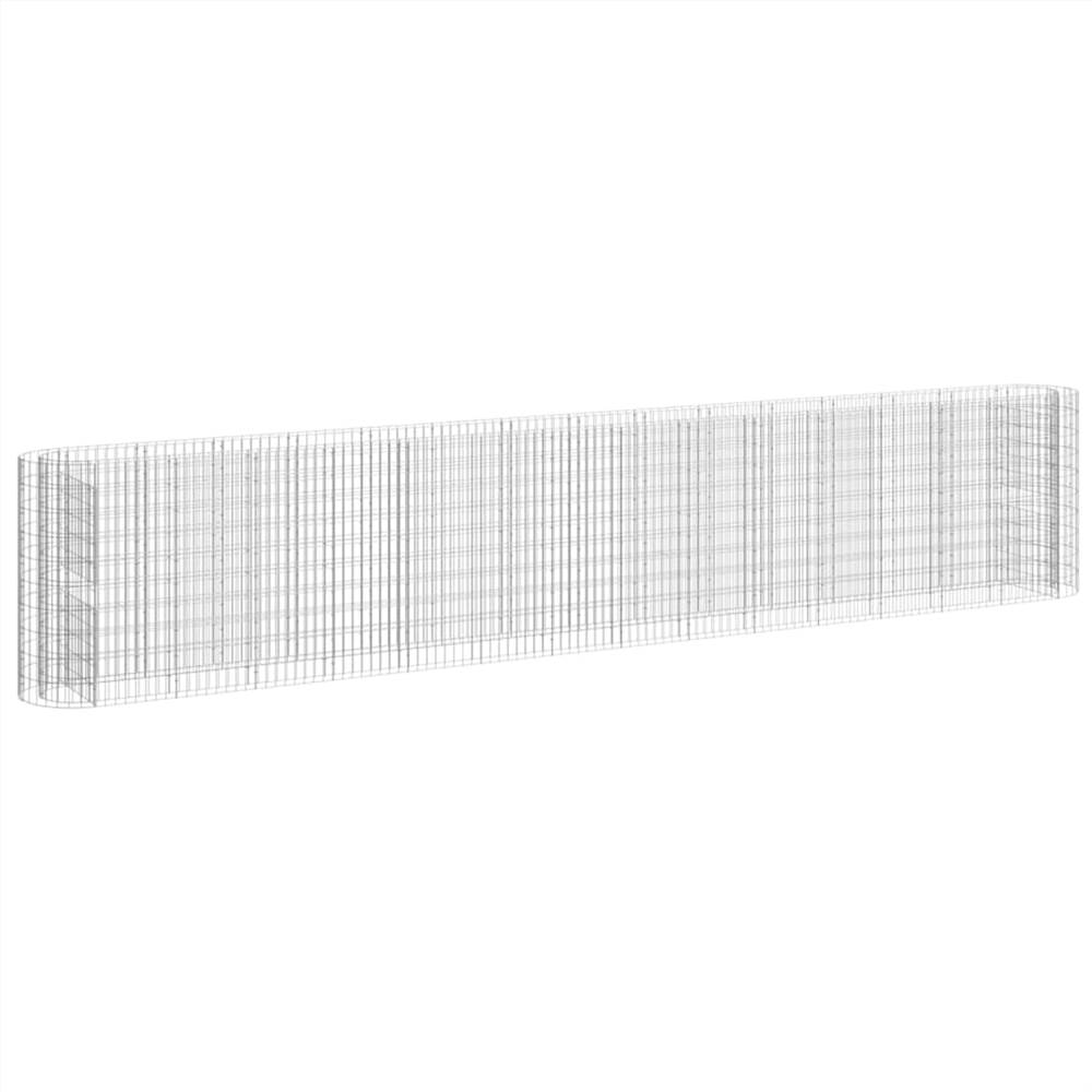 Gabion Raised Bed Galvanised Iron 540x50x100 cm Gabion Raised Bed Galvanised Iron 540x50x100 Cm -Room Gabion Raised Bed Galvanised Iron 540x50x100 cm 515683 1