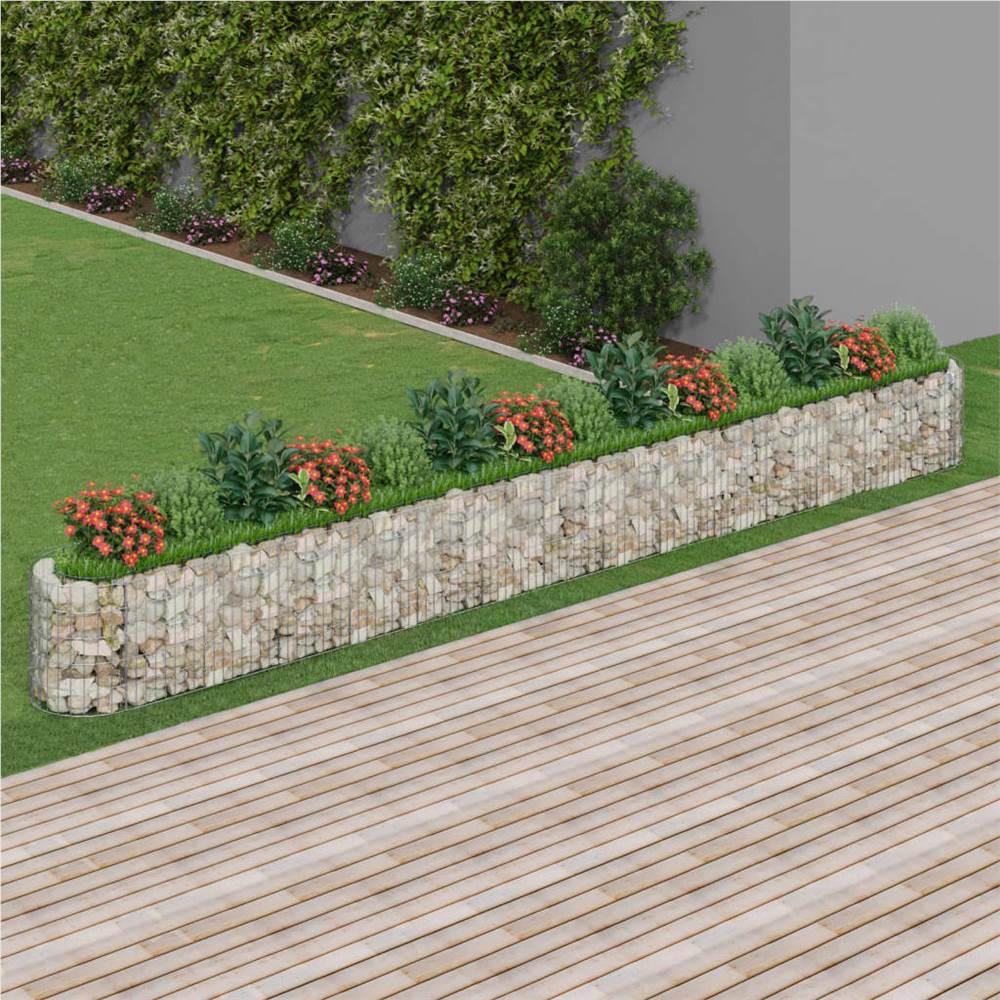 Gabion Raised Bed Galvanised Iron 540x50x50 cm Gabion Raised Bed Galvanised Iron 540x50x50 Cm -Room Gabion Raised Bed Galvanised Iron 540x50x50 cm 513264 0