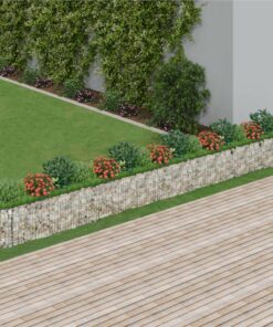 Gabion Raised Bed Galvanised Iron 610x50x50 Cm