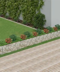 Gabion Raised Bed Galvanised Iron 610x50x50 Cm