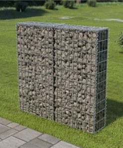 Gabion Wall With Covers Galvanised Steel 100x20x100 Cm