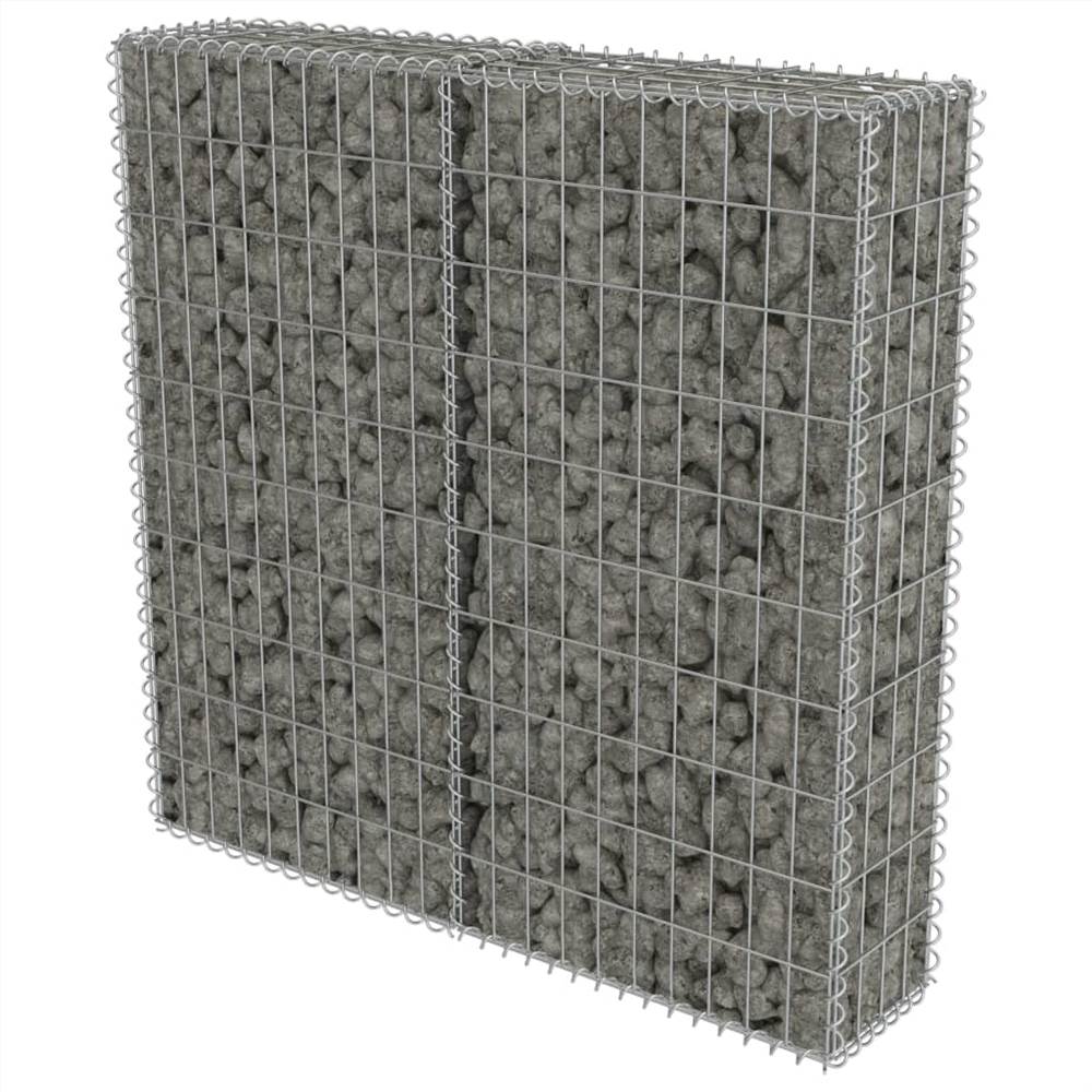 Gabion Wall with Covers Galvanised Steel 100x20x100 cm Gabion Wall With Covers Galvanised Steel 100x20x100 Cm -Room Gabion Wall with Covers Galvanised Steel 100x20x100 cm 445175 2
