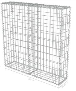 Gabion Wall With Covers Galvanised Steel 100x20x100 Cm 7 Gabion Wall With Covers Galvanised Steel 100x20x100 Cm -Room Gabion Wall with Covers Galvanised Steel 100x20x100 cm 445175 5