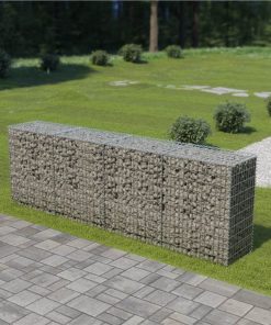 Gabion Wall With Covers Galvanised Steel 300x50x100 Cm