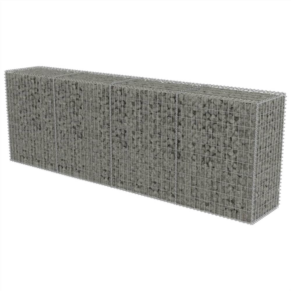 Gabion Wall with Covers Galvanised Steel 300x50x100 cm Gabion Wall With Covers Galvanised Steel 300x50x100 Cm -Room Gabion Wall with Covers Galvanised Steel 300x50x100 cm 441482 2