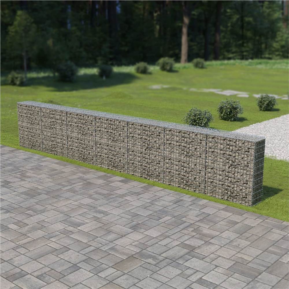 Gabion Wall with Covers Galvanised Steel 600x30x100 cm Gabion Wall With Covers Galvanised Steel 600x30x100 Cm -Room Gabion Wall with Covers Galvanised Steel 600x30x100 cm 454720 0