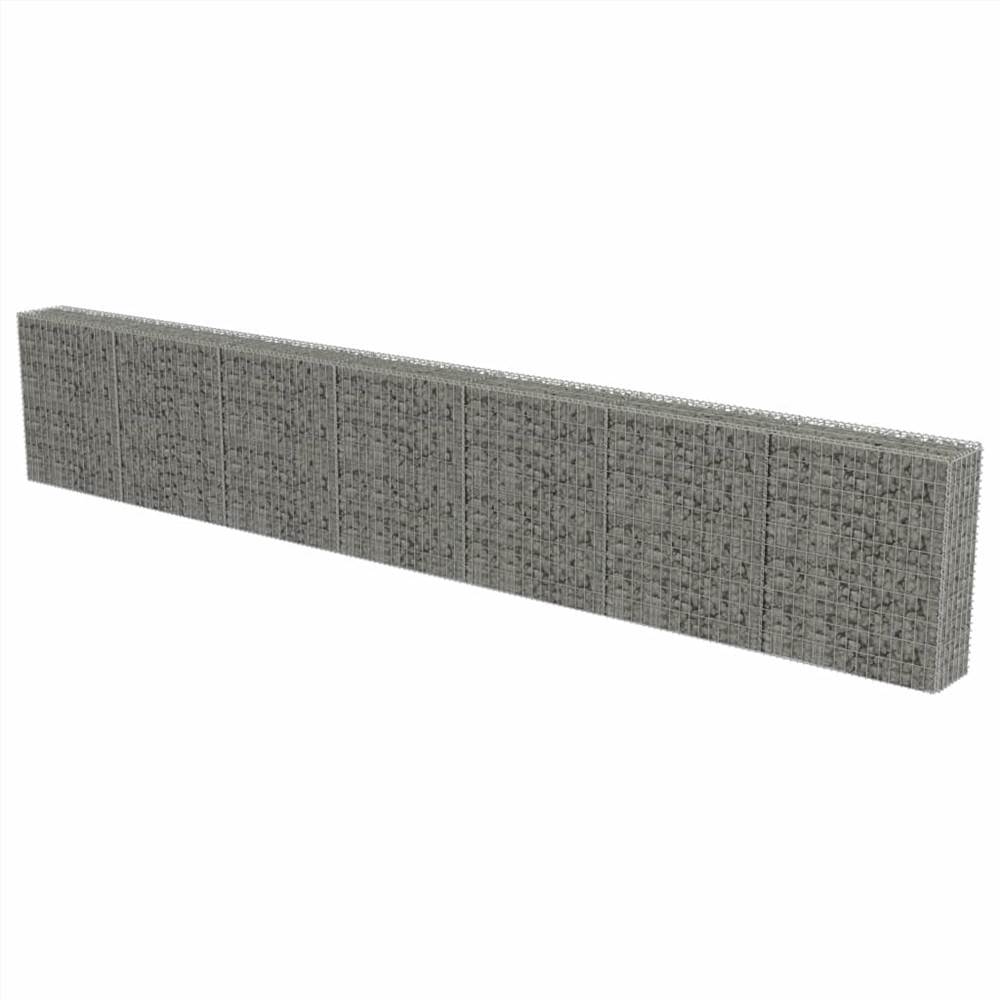 Gabion Wall with Covers Galvanised Steel 600x30x100 cm Gabion Wall With Covers Galvanised Steel 600x30x100 Cm -Room Gabion Wall with Covers Galvanised Steel 600x30x100 cm 454720 2