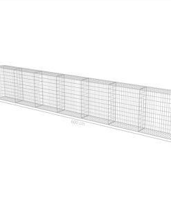 Gabion Wall With Covers Galvanised Steel 600x30x100 Cm 7 Gabion Wall With Covers Galvanised Steel 600x30x100 Cm -Room Gabion Wall with Covers Galvanised Steel 600x30x100 cm 454720 5