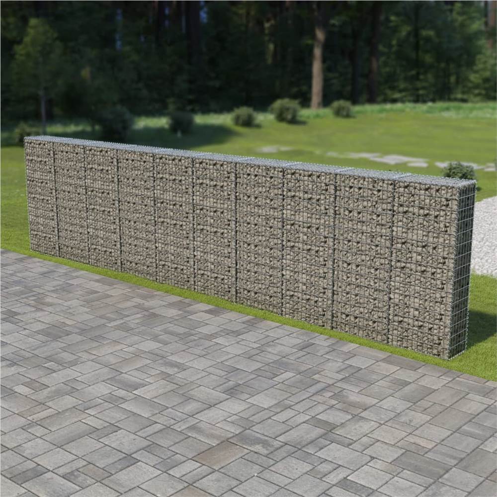 Gabion Wall with Covers Galvanised Steel 600x30x150 cm Gabion Wall With Covers Galvanised Steel 600x30x150 Cm -Room Gabion Wall with Covers Galvanised Steel 600x30x150 cm 445776 0