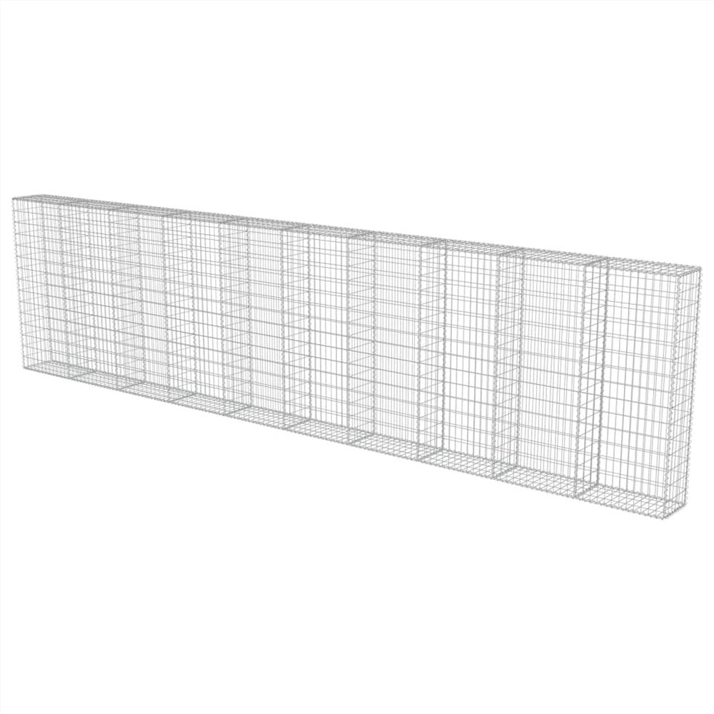 Gabion Wall with Covers Galvanised Steel 600x30x150 cm Gabion Wall With Covers Galvanised Steel 600x30x150 Cm -Room Gabion Wall with Covers Galvanised Steel 600x30x150 cm 445776 1
