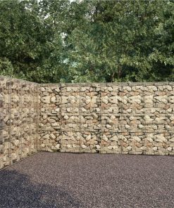 Gabion Wall With Covers Galvanised Steel 600x30x200 Cm
