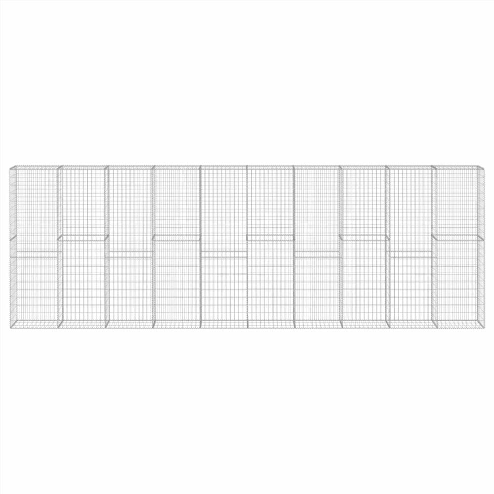 Gabion Wall with Covers Galvanised Steel 600x30x200 cm Gabion Wall With Covers Galvanised Steel 600x30x200 Cm -Room Gabion Wall with Covers Galvanised Steel 600x30x200 cm 437469 1