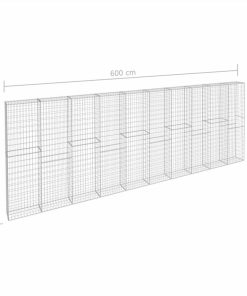 Gabion Wall With Covers Galvanised Steel 600x30x200 Cm 7 Gabion Wall With Covers Galvanised Steel 600x30x200 Cm -Room Gabion Wall with Covers Galvanised Steel 600x30x200 cm 437469 5