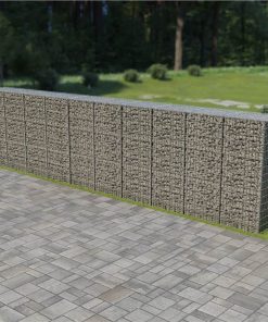 Gabion Wall With Covers Galvanised Steel 600x50x150 Cm