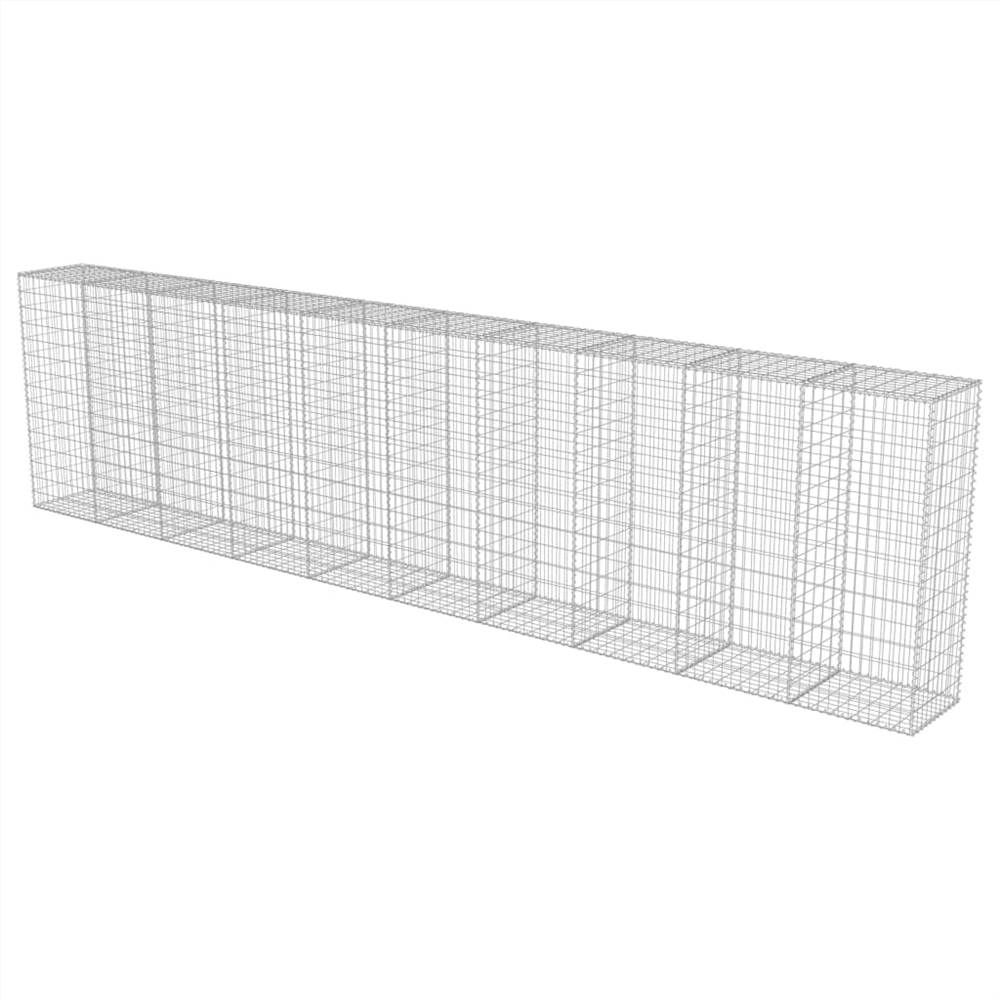 Gabion Wall with Covers Galvanised Steel 600x50x150 cm Gabion Wall With Covers Galvanised Steel 600x50x150 Cm -Room Gabion Wall with Covers Galvanised Steel 600x50x150 cm 451667 1