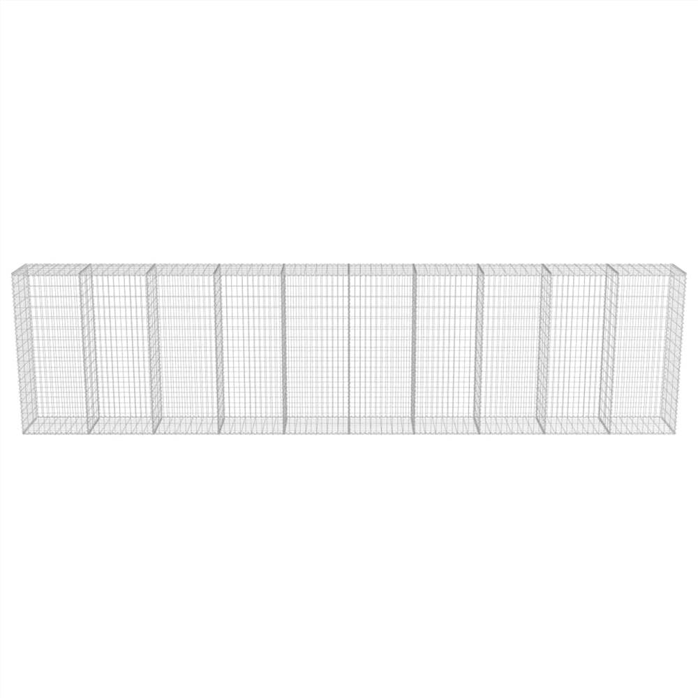Gabion Wall with Covers Galvanised Steel 600x50x150 cm Gabion Wall With Covers Galvanised Steel 600x50x150 Cm -Room Gabion Wall with Covers Galvanised Steel 600x50x150 cm 451667 3