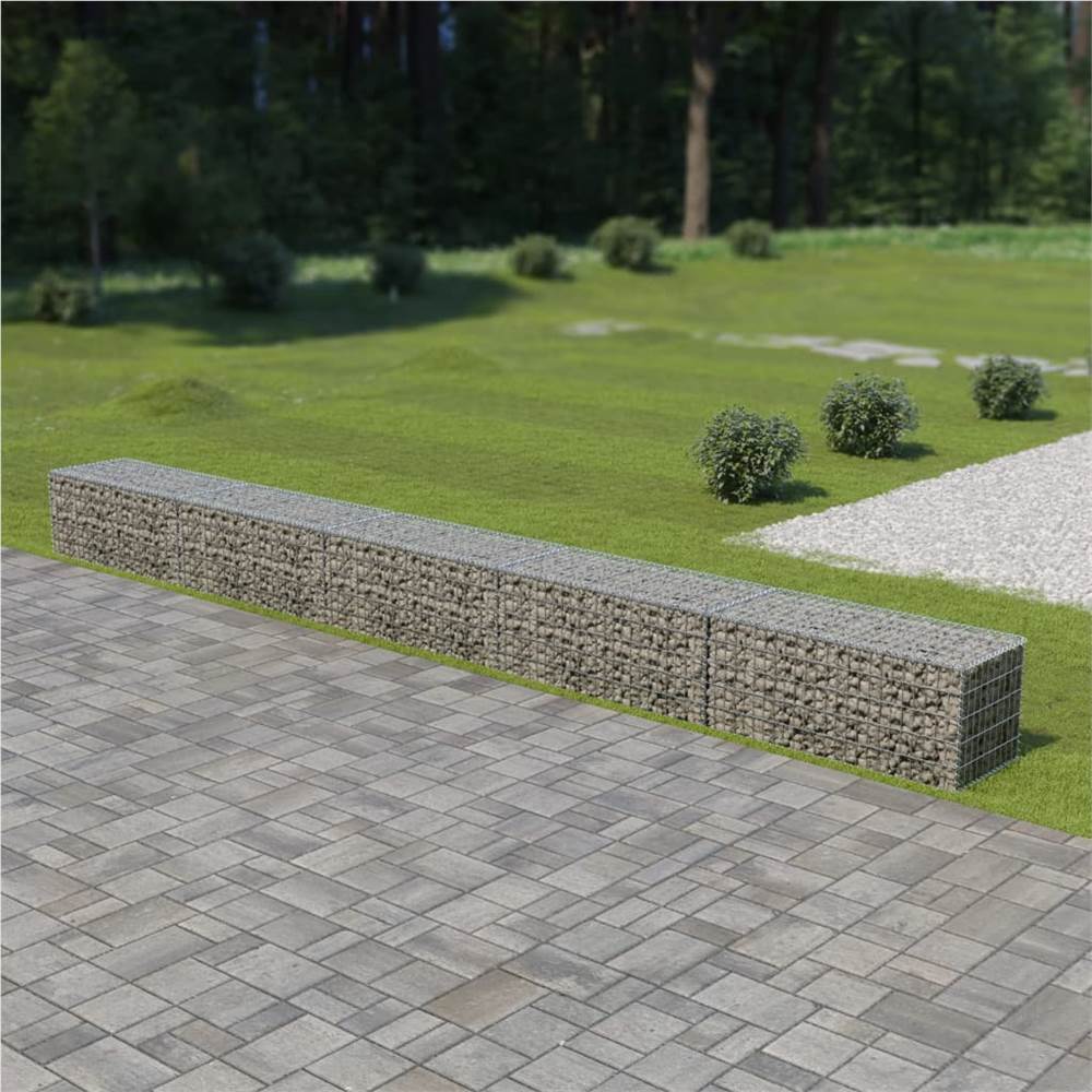 Gabion Wall with Covers Galvanised Steel 600x50x50 cm Gabion Wall With Covers Galvanised Steel 600x50x50 Cm -Room Gabion Wall with Covers Galvanised Steel 600x50x50 cm 444927 0