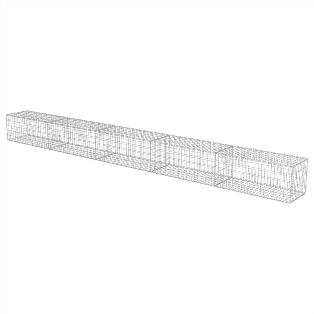 Gabion Wall with Covers Galvanised Steel 600x50x50 cm Gabion Wall With Covers Galvanised Steel 600x50x50 Cm -Room Gabion Wall with Covers Galvanised Steel 600x50x50 cm 444927 1