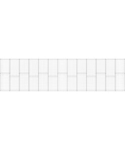 Gabion Wall With Covers Galvanised Steel 900x30x200 Cm -Room Gabion Wall with Covers Galvanised Steel 900x30x200 cm 432814 2